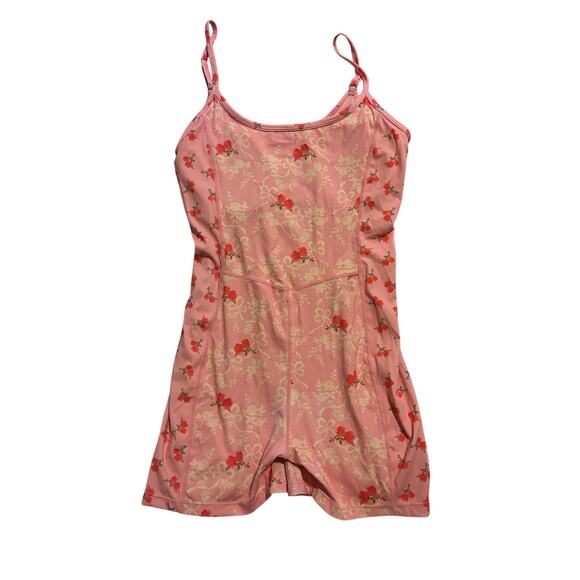 LoveShackFancy Pink Floral Active Romper – Size M - Picture 1 of 6
